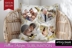 Rose Photo Pillow PNG - Floral Picture Frame Pillow Cover Product Image 1