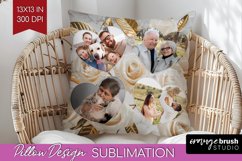 Rose Photo Pillow PNG - Floral Picture Frame Pillow Cover Product Image 1