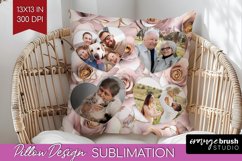 Rose Photo Pillow PNG - Floral Picture Frame Pillow Cover Product Image 1