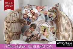Rose Photo Pillow PNG - Floral Picture Frame Pillow Cover Product Image 1