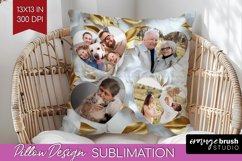 Rose Photo Pillow PNG - Floral Picture Frame Pillow Cover Product Image 1