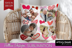 Heart Pattern Photo Pillow PNG - Valentines Day Picture Product Image 1