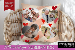 Heart Pattern Photo Pillow PNG - Valentines Day Picture Product Image 1