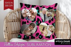 Leopard Print Photo Pillow PNG - Animal Pattern Picture Product Image 1
