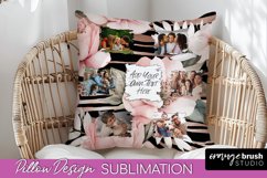Family Photo Frame Pillow Sublimation - Floral Pillow Cover Product Image 1