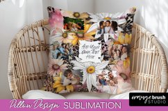 Family Photo Frame Pillow Sublimation - Floral Pillow Cover Product Image 1
