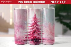 Pink Christmas 20 OZ Skinny Tumbler Sublimation Product Image 1
