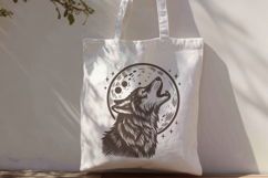 Wolf Howling at Moon SVG|Wild Animal Laser Engraving Files Product Image 8