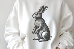 Rabbit Laser SVG Cut Files|Bunny Vintage Engraving Clipart Product Image 6