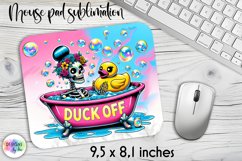 Trendy Skeleton Mouse Pad, Sarcastic Quote Mouse Pad Product Image 1
