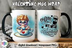 Funny Cupid Mug Wrap, Valentine's Day Mug Wrap Design Product Image 1