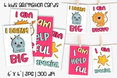 Affirmation Cards For Kids, Printable Watercolour Cards Product Image 1