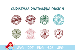 Christmas postmark, mail delivery stamps Product Image 1