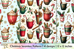 Christmas Seamless Patterns, Holiday Digital Paper Product Image 1