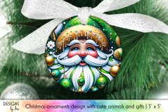 Santa Claus Ornament Bundle, Christmas Ornament Sublimation Product Image 8