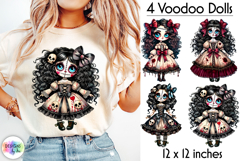 Halloween Zombie Doll Clipart, Cute but Spooky Doll Print Product Image 1