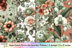 Spring Flowers Seamless Patter, Vintage Floral Pattern Product Image 1