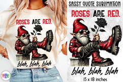 Anti Valentine Gnomes Sublimation Bundle, Sassy Quotes Product Image 6