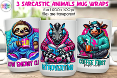 Funny Coffee Mug Wrap Bundle, Introvert &amp; Coffee Lover Quote Product Image 5