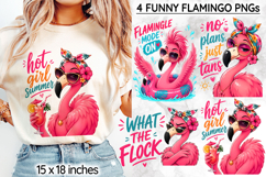 Funny Flamingo PNG, Sassy Summer Quotes Sublimation Product Image 1