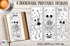Halloween Bookmarks, Colouring Bookmark, Cute Monsters Product Image 1
