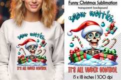 Funny Christmas Sublimation Bundle, Skeleton Santa PNG Product Image 10