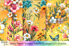 Spring Flowers Seamless Pattern | Colourful Floral Pattern Product Image 4