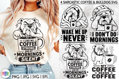 Funny Bulldog Morning Coffee SVG for Cricut Projects Product Image 1