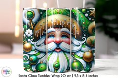 Santa Claus Tumbler Wrap, Christmas Tumbler Sublimation Product Image 1