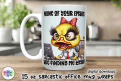 Sarcastic Office Mug Wrap, Funny Office Worker Mug Design Product Image 1