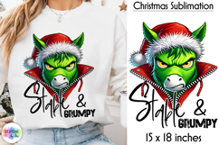 Sarcastic Christmas Sublimation, Grumpy Horse Lover PNG Product Image 1