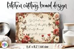 Vintage Valentines Cutting Board Design | Love Message Print Product Image 1
