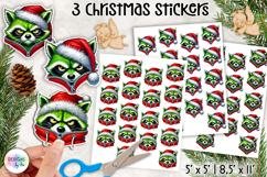 Christmas Grumpy Stickers, Funny Green Character Holiday Product Image 1