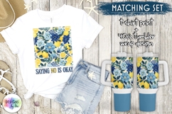 Lemons and Blue Flowers Designs, Mediterranean Lemons PNG Product Image 1