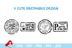 54 France inspired postmarks, mail delivery stamps Product Image 9