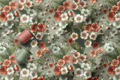 Spring Flowers Seamless Patter, Vintage Floral Pattern Product Image 3