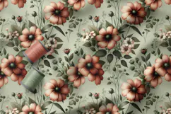 Spring Flowers Seamless Patter, Vintage Floral Pattern Product Image 5