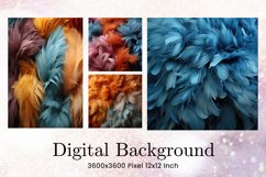 Blue Fur Background Animal Skin Digital Paper Wallpaper Product Image 1