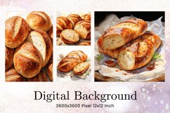 Bakery Background Wallpaper Bread Wallart Product Image 1