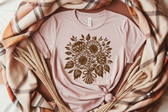 Sunflower Bouquet SVG Design | Laser Engraving Cut Files Product Image 3