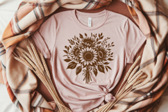 Sunflower Bouquet SVG | Farmhouse Floral Line Art Engraving Product Image 3