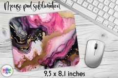 Abstract Fluid Art Mouse Pad, Marble Texture Mouse Pad Print Product Image 1