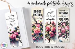 Cracked Wall with Flowers Bookmarks, Spring Flowers PNG Product Image 1