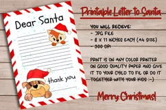 Letter To Santa Design | A4 Printable Santa Letter Product Image 2
