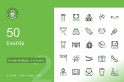 Events Green &amp; Black Icons Product Image 1