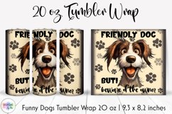 Funny Dog Tumbler Wrap | Dog Lover Sublimation | I Woof You Product Image 1