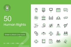 Human Rights Green &amp; Black Icons Product Image 1
