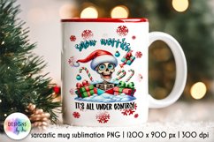 Funny Christmas Mug Sublimation, Skeleton Santa PNG Product Image 1