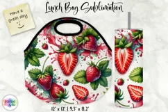 Lunch Bag Sublimation | Fruits and Berries Lunch Bag Print Product Image 1