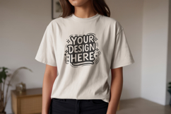 Women Clean Studio T-Shirt Mockup PSD JPG Product Image 1